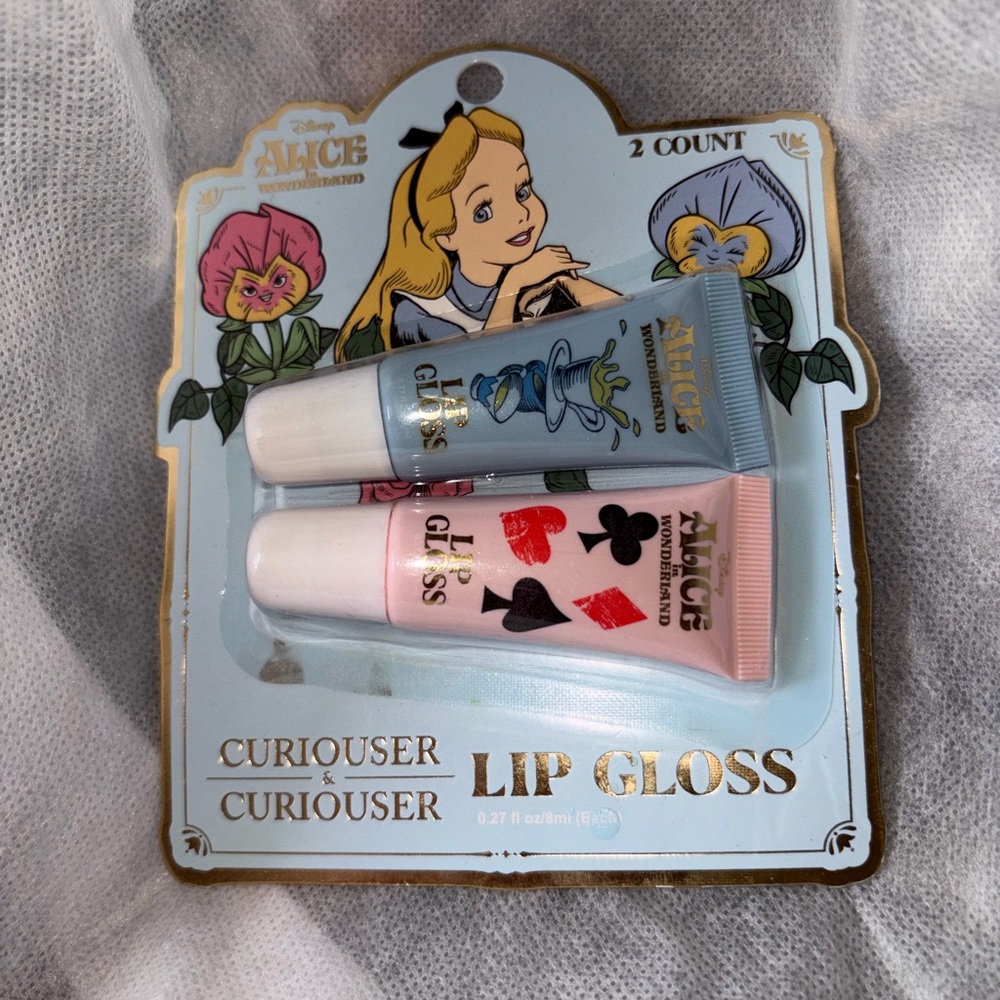 Disney Alice Lip Gloss Set - Blue and Pink